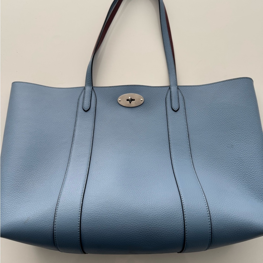 Mulberry Bayswater Blue Leather Tote Bag